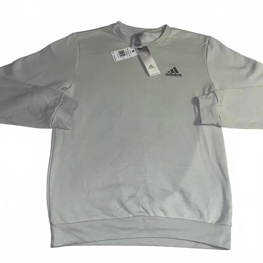 New W Tags Adidas $45 Feel Cozy Sweatshirt Men’s Medium Sports Crewneck pullover